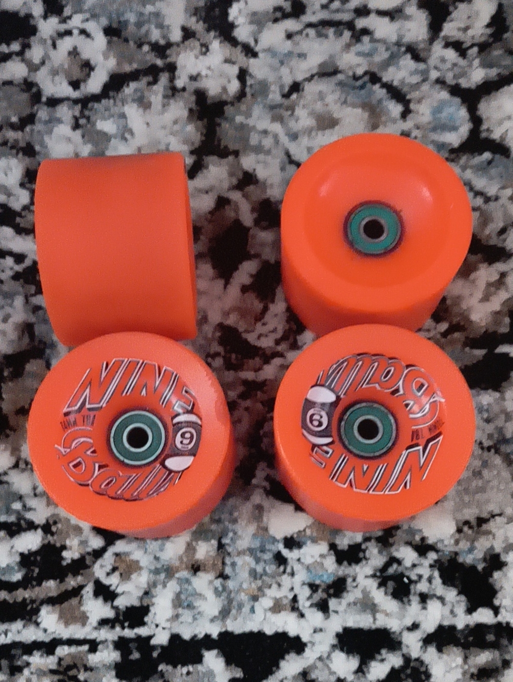 Orange Skateboard Wheels - Set of 4